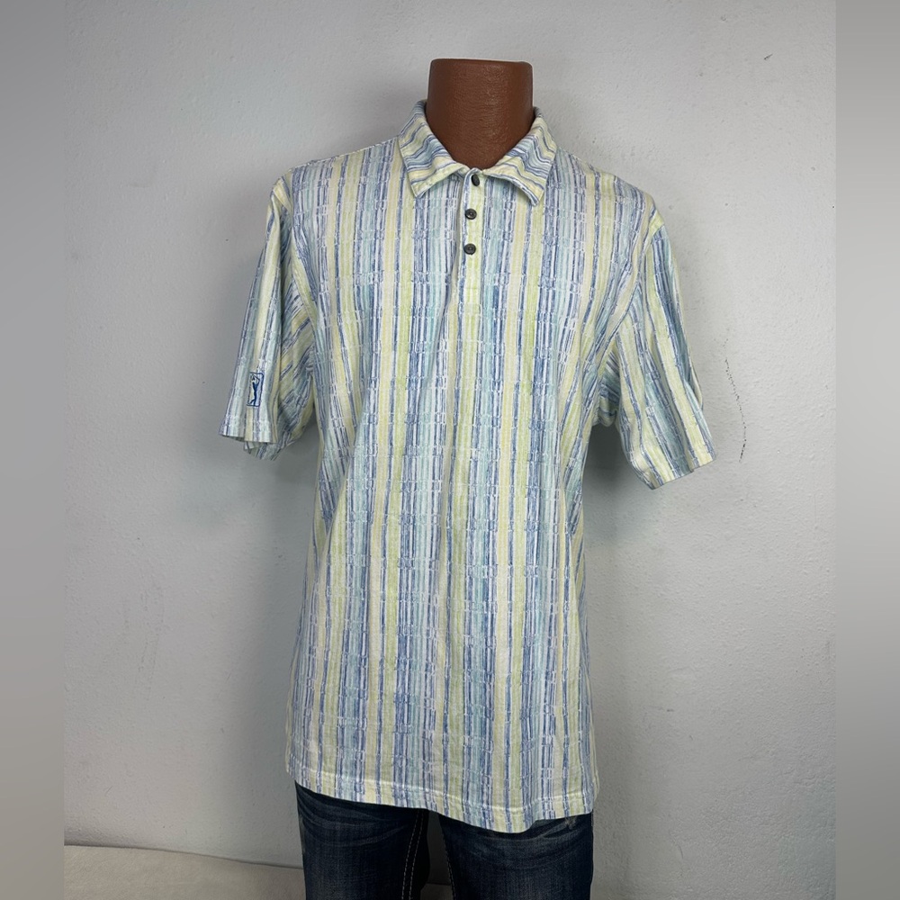 PGA Tour Quarter Button Short Sleeve Men’s Size Large Polo Shirt